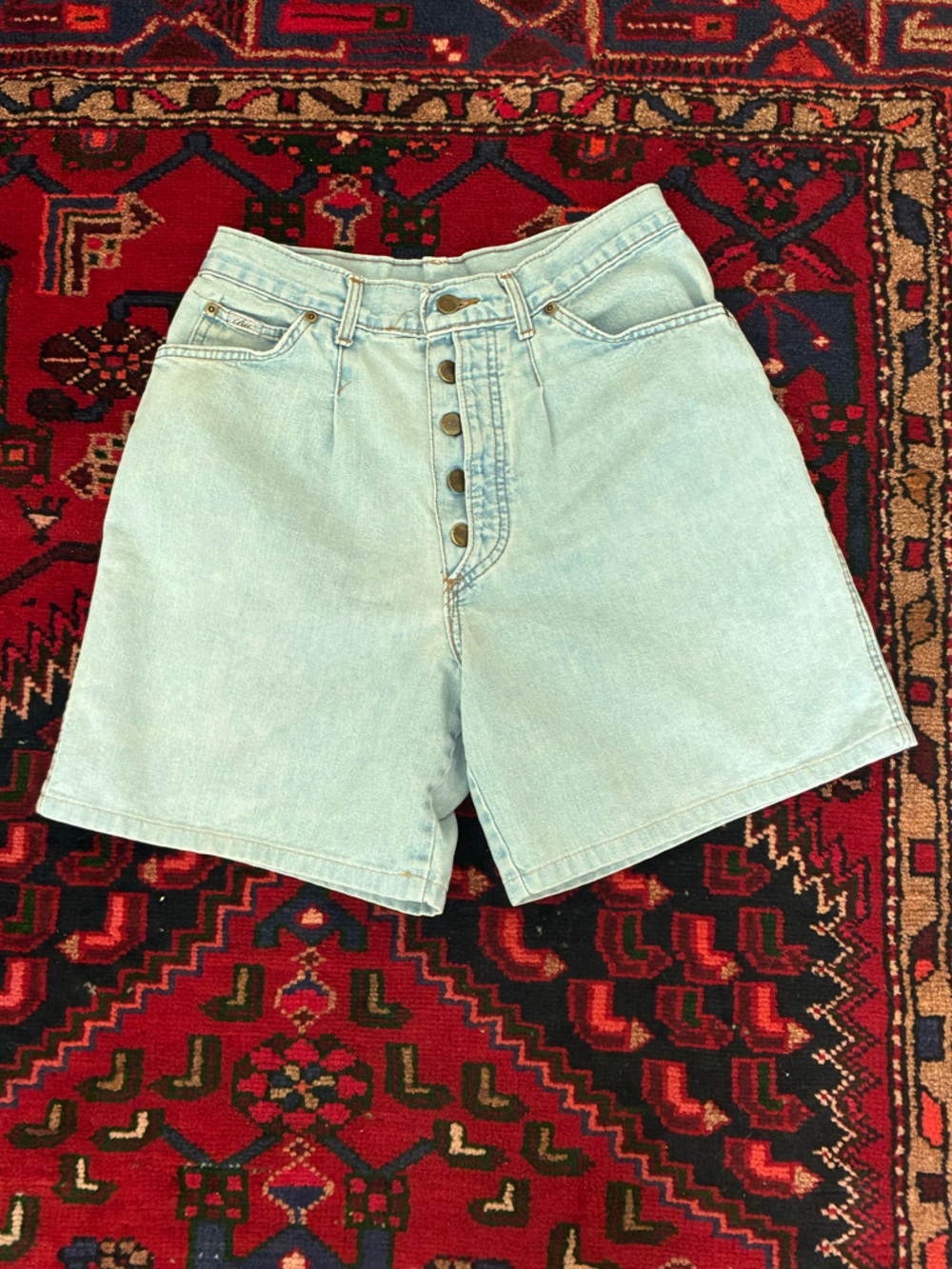 Vintage 90s Chic Exposed Button Fly Jean Shorts